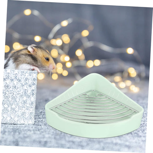 Abaodam Guinea Pig Litter Box Ceramic Pet Toilet Potty Pad Holder Indoor Rabbit Potty Tray Stain-Resistant Easy