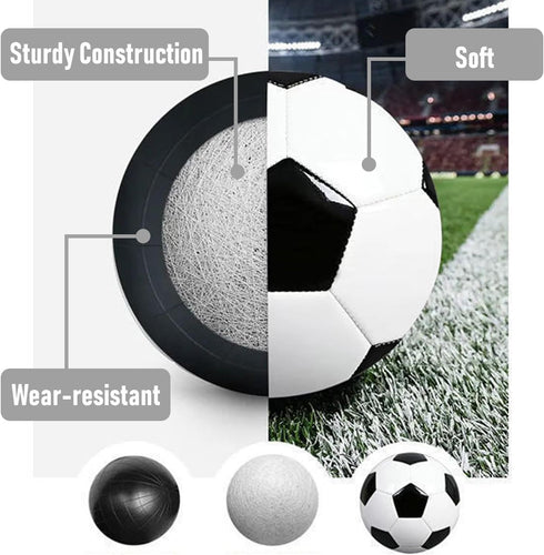 DHYLRICHER 6 Pack 5/4/3 Classic Soccer Balls Size Includes Ball Pump and Net BagSoccer Training Ball Practice