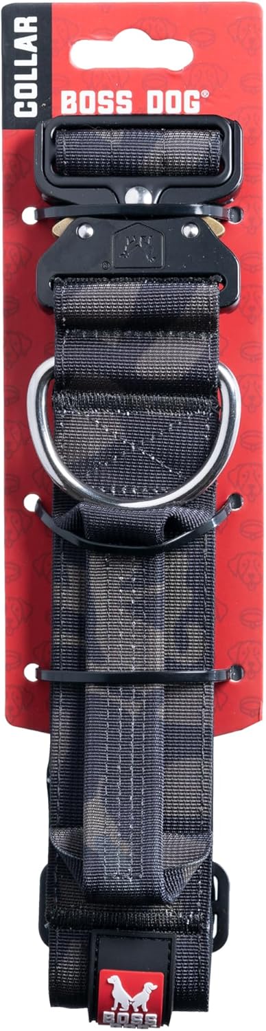 Boss Dog Tactical Collar, Black Camo, X-Large