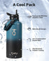 Trebo Water Bottle 87oz with Paracord Handle, Double Wall Vacuum Stainless Steel Insulated Jug with Straw