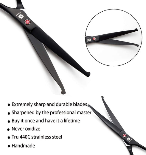 Dream Reach 7.0 Inches Professional Pet Cat Dog Grooming Shears, Straight, Curved, Thinning/Blending/Chunking Scissors