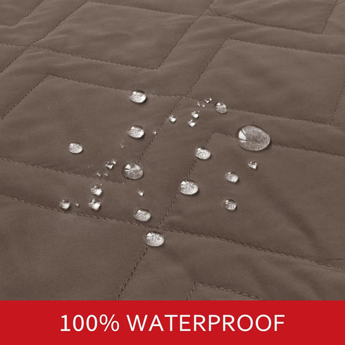 Waterproof Dog Bed Cover Blanket with Non-Skid Bottom, Couch Protector for Dogs, Mattress Protector, Chocolate (86" X