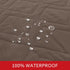 Waterproof Dog Bed Cover Blanket with Non-Skid Bottom, Couch Protector for Dogs, Mattress Protector, Chocolate (86" X