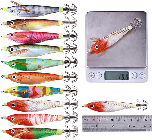 TIANQUXNGI Round Belly Fishing Baits for Freshwater and Saltwater Fishing Enthusiasts Multicolor Shrimp Cuttlefish Jigs