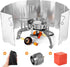 Odoland 3500W Windproof Camping Gas Stove with Windscreen, Fuel Canister Adapter, Piezo Ignition, Portable Carry Case