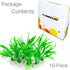 COMSUN 10 Pack Artificial Aquarium Plants, Small Size, 4 inch Approximate Height, Plastic Green Fish Tank Decorations