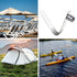 HZMM 8 Pcs Stainless Steel Spring Snap Clips for Kayak Paddle, Tent Pole Clips, Tube Locking Pin Clips