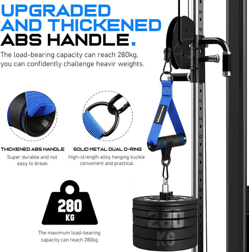 RENRANRING Gym Exercise Handles, Replacement Handle Attachments for Cable Machine Pulleys, Resistance Band and Strength