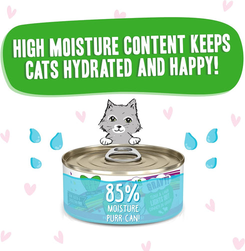 B.F.F. OMG - Best Feline Friend Oh My Gravy!, Tuna & Lamb Lights Out, 5.5oz Can (Pack of 8)