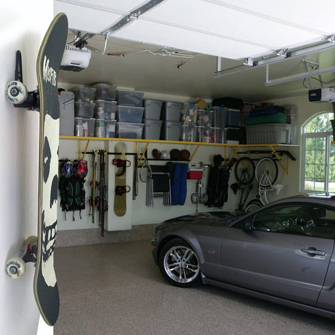 Grab & Go Skateboard Longboard Wall Hanger Storage Rack