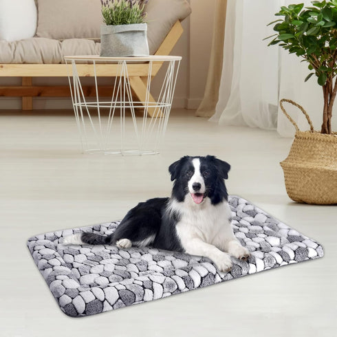 VANKEAN Dog Crate Pad Bed Mat, Reversible Soft Pet Sleeping Mat for Small to XX-Large Dogs, Machine Washable (Grey