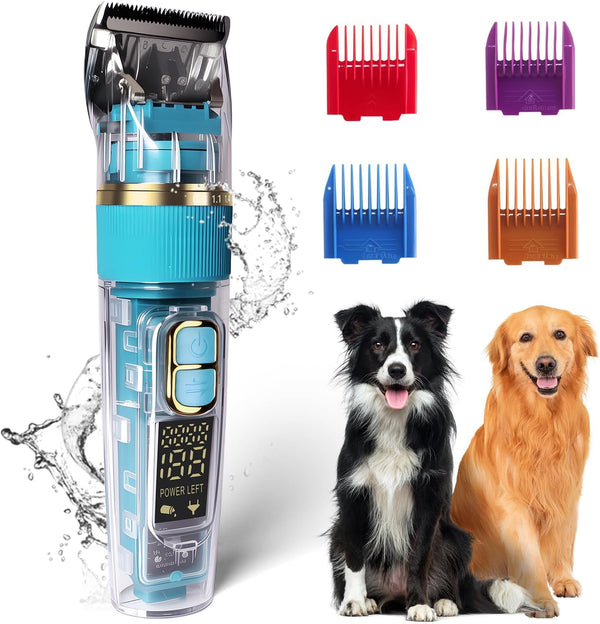 Dog Clippers for Grooming Thick & Matted Hair - Titanium Blade, 50dB