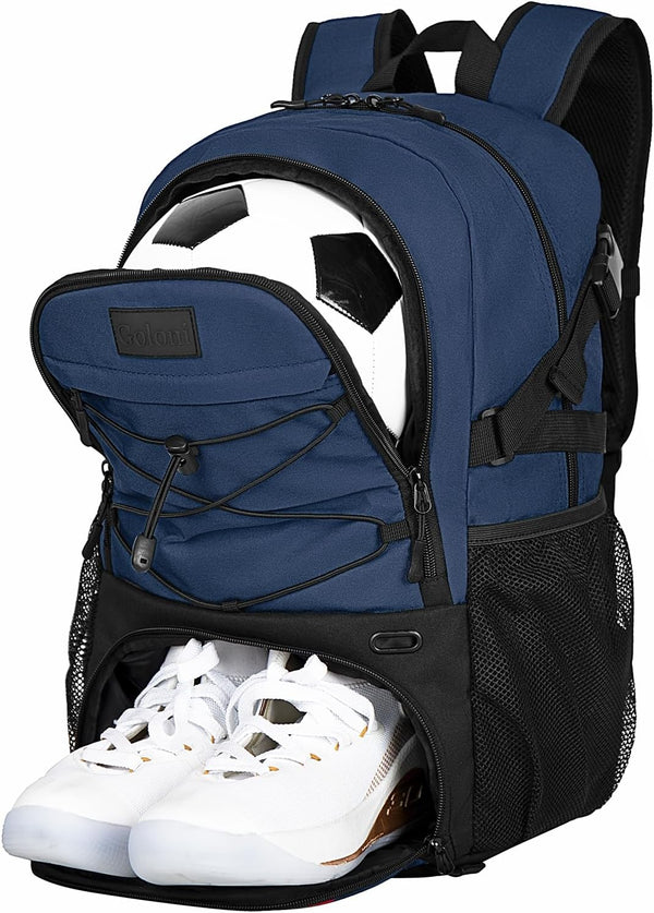 Goloni Soccer Backpack, Basketball Backpack with Ball Compartment & Shoe Compartment