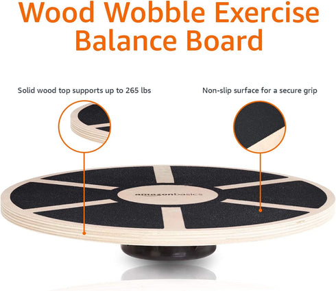 Black Wobble Balance Trainer Board for Core Strength
