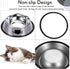 Hillban 10 Pack Stainless Steel Cat Bowls with Rubber Base, Anti Slip Stackable Food and Water Bowls