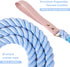 Lucky Monet 5FT Cotton Dog Leash - Ombre Rope Heavy Duty Braided Training with Comfortable PU Leather Handle for Small,