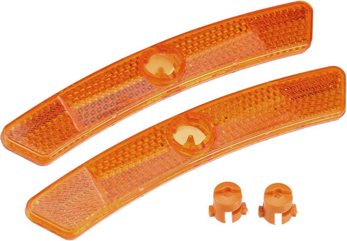 X AUTOHAUX 5"x0.79"x0.47" Bicycle Warning Reflector, Plastic Bike Accessories (Yellow, 1 Pair)