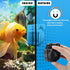 2 Pcs Algae Cleaning Scrapers, Aquarium Tank Glass Brush, Magnetic Cleaner for Fish Tank Cleaning (Blue, Coffee Black)
