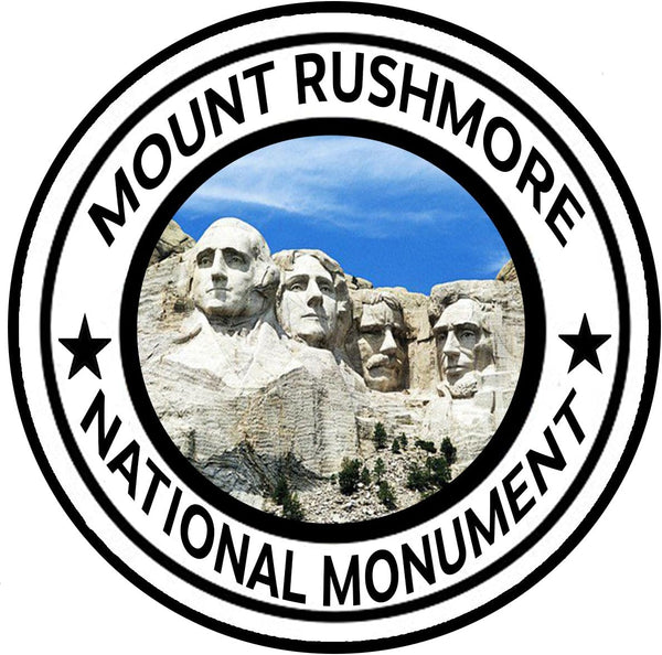 Rogue River Tactical Mount Rushmore National Monument Park Sticker, 5" Round Car Auto Decal
