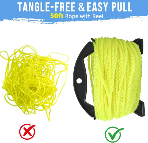 Synceduo 50ft Crab Ring Trap Collapsible Fishing Hoop Net Pots for Crabbing Bait Traps for Blue Crabs Dungeness