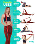 Stretching Strap with Loops - Non Elastic Stretch Band for Physical Therapy, Yoga, and Flexibility - Hamstring & Leg