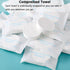 SNZ 10-Pack 23.6x11.8 Inch Disposable Compressed Towels for Travel - Extra Large, Ultra Soft & Absorbent Cotton
