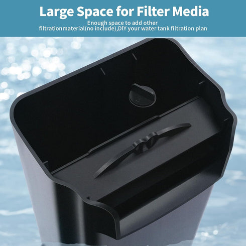 Upgraded Turtle Tank Filter, Adjustable Internal Aquarium Filters, Quiet Reptile Waterfall Filter for Shrimp Frog