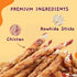 35-Count 5-Inch 1.10 lb Jungle Calling Dog Treats, Natural Chicken Wrapped Rawhide Sticks for Small Medium Dogs, Long