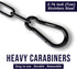 304 Stainless Steel Gate Chain 32" x 5/32" - Safety Hanging Metal Chain with 2 M7 Carabiners for Outdoor Fence &