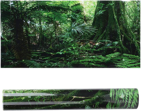 PVC Adhesive Reptile Poster, Jungle Pattern Fish Terrarium Background Decoration (122 * 46cm)