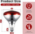4 Pack 250watt 120v Bulbs E26 VIHOSE Infrared Heat Lamp for Chickens Thickened Red Heat Lamp for Food Service, Reptile