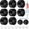 PATIKIL 8 Pack Roller Skate Wheels, 58mmx32mm Quad Wheels with ABEC-9 Bearing, 82A PU, Includes 2 Toe Stoppers