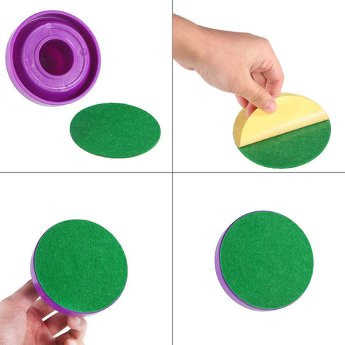Gejoy 94 mm Hockey Paddle Pads, Self Adhesive Replacement Felt Pads for 96 mm Pushers (8)