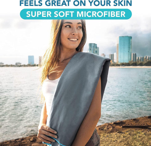 Youphoria Microfiber Travel Towel, Fast Drying Lightweight for Camping, Beach, Hiking & Sport