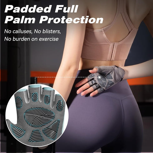 Workout Gloves for Women Men, Lightweight Weight Lifting Glove Breathable Fingerless Gym Gloves, Exercise, Fitness