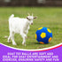 4 Pcs Goat Ball Toy Set with Covers - Anti Burst Training Toy with Inflator Pump for Goats (18inch, Red and Purple)