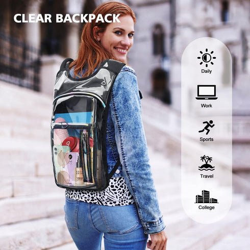 Hydration Backpack with 2L Bladder - Water Pack for Raves, Hiking, Cycling, Climbing, Running, Camping
