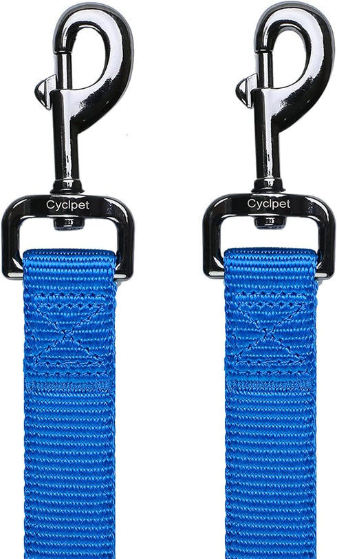 Premium 18 Inches Nylon Short Dog Leash with Heavy Duty Clip and Soft Padded Handle, Classic Blue