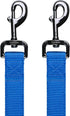 Premium 18 Inches Nylon Short Dog Leash with Heavy Duty Clip and Soft Padded Handle, Classic Blue