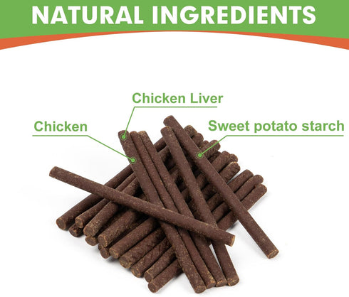 MON2SUN 5 Inch 25.4oz (96 Count-Pack 1) Dog Jerky Treats, Chicken Sticks (Chicken Liver Flavor) Rawhide Free Training