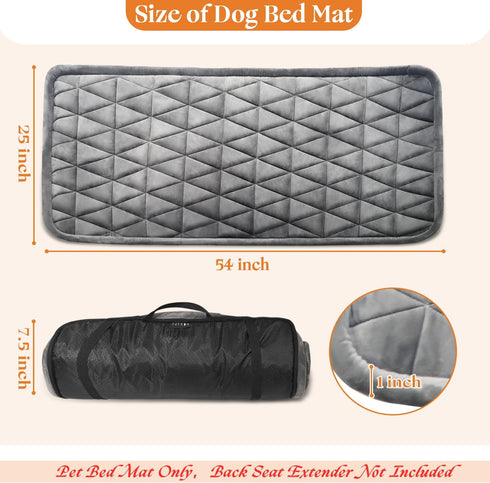Petskd Non-Slip Dog Bed for Car Back Seat Cover, Soft Pet Mat fits Backseat Extenders, Portable and Easy Clean Dog Mats