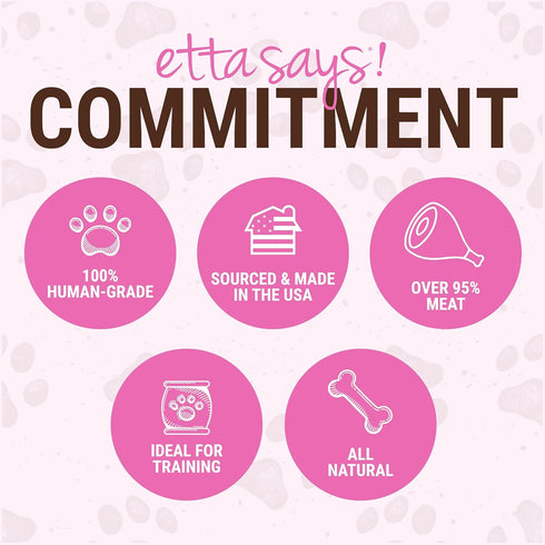 Yumm 12 Count etta says! Sticks Natural Dog Treats - Pork Dog Jerky Treats - Human-Grade Jerky for Dogs - Made in The