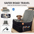 Amztrip Elevated Dog Cat Car Safety Seat - Waterproof,Black