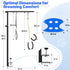 Hammock, 26"-38" 2 Dog Grooming Arm with Adjustable Foldable Grooming Table Arm with Clamp & No-Sit Holders, Heavy Duty