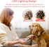 Dog Paw Trimmer, Portable Pink Clippers with LED Lights, Low Noise Rechargeable Cordless Grooming Hair Removal