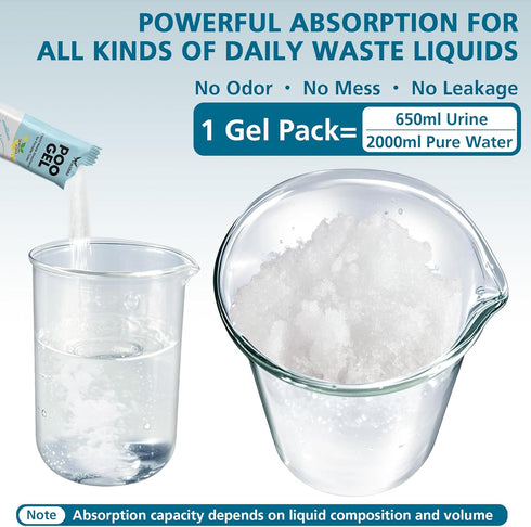 25/60/100 Packets AceGold Portable Poo Gel, Portable Toilet Powder Gel, Poo Absorbent Gel, Outdoor Camping and Hiking