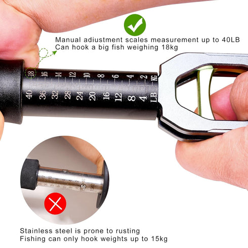 Aliarale 40 360 Fish Lip Gripper Fish Scales Professional Fish Holder Aluminium Alloy Material Grabber Pound Fish Lip