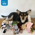 Best Pet Supplies 2-in-1 Stuffless Squeaky Dog Toys, Soft Durable Fabric for Small, Medium, Large Pets, Fox & Raccoon