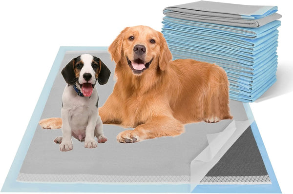 DEEP DEAR Activated Carbon Puppy Pads 30"x26" (40-Count), Charcoal Dog Pads Extra