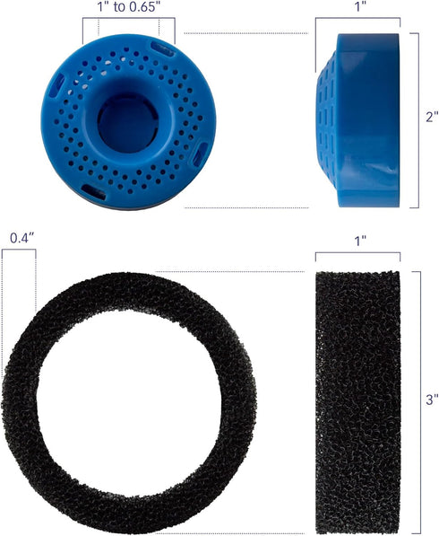 4 Pack 50oz/1.5L PLFF004, Pack 8 PET STANDARD Replacement Water Filter & Replacement Pre-Filter Sponges Compatible